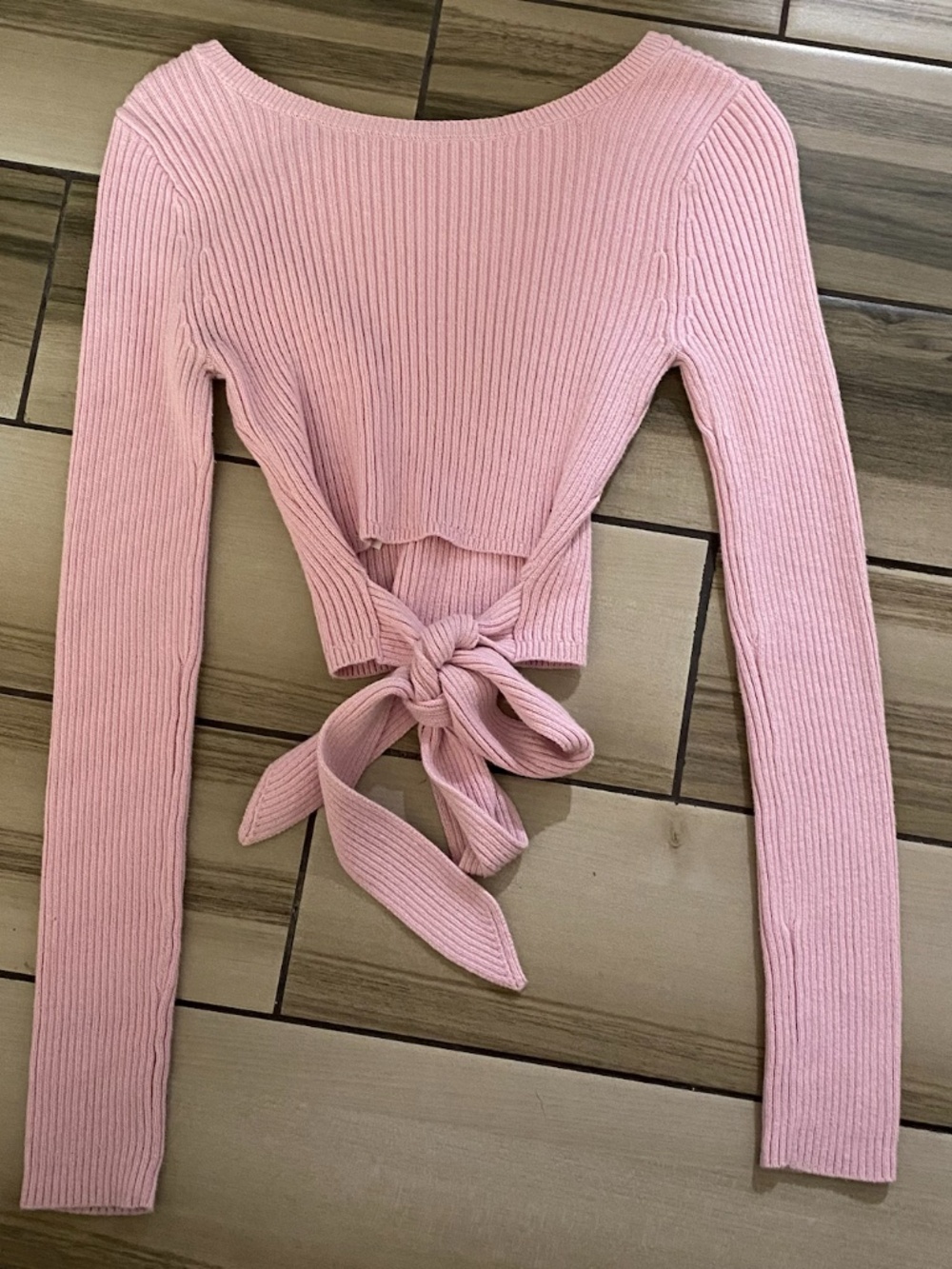 Hollister Crop Multi-Way Tie-Hem Sweater - Picture 3 of 3